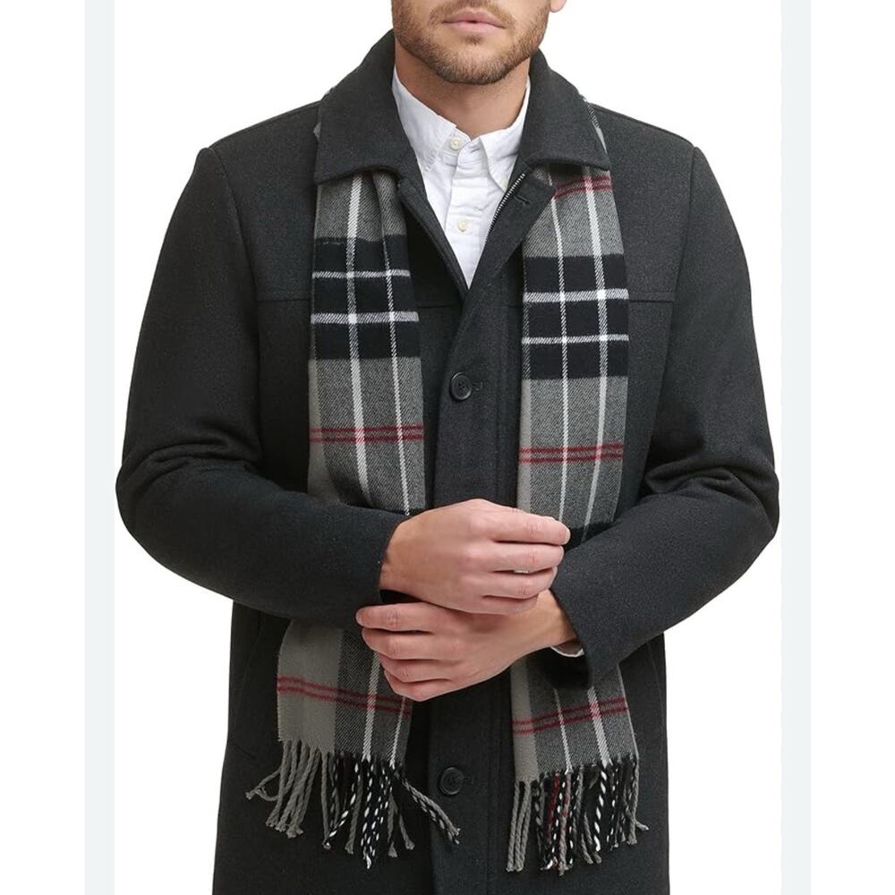 Dockers Men's Weston Wool Blend SCARF ONLY (Regular and Big & Tall) Gray 62x12”
